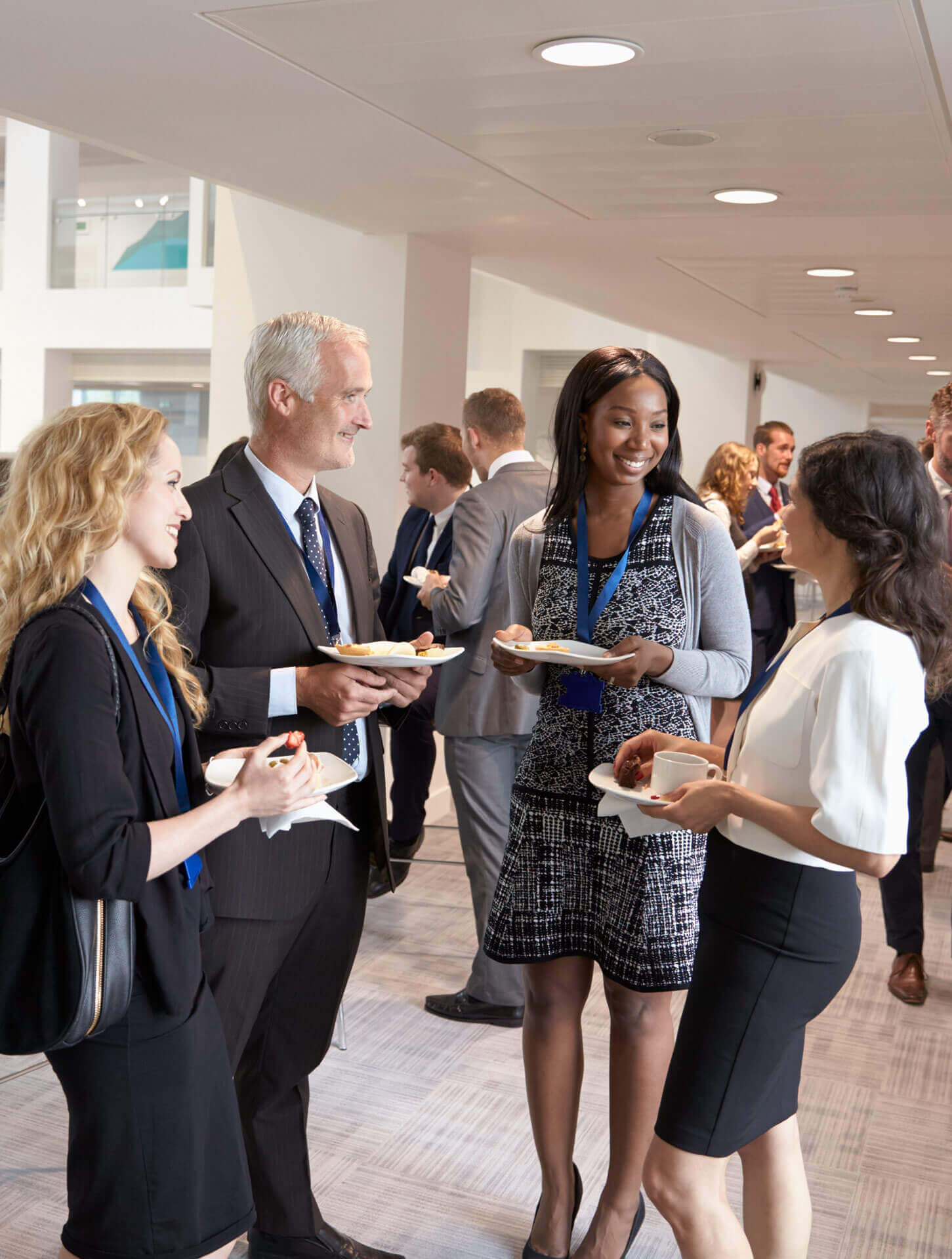 Business-people at a corporate event.